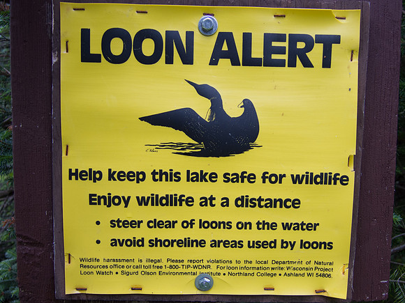 Loon Alert saftey sign