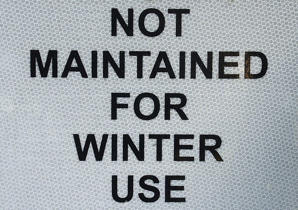 Winter Use Sign