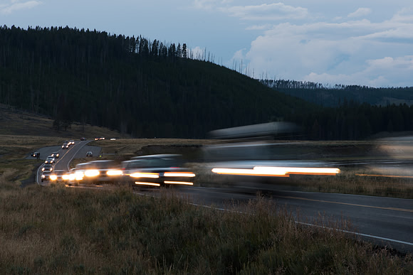 Yellowstone Traffic Blur