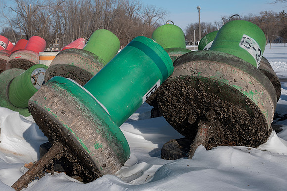 Buoys and Zebra Mussel Shells