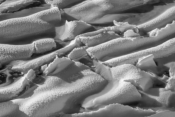 Folded Ice Pattern on the River
