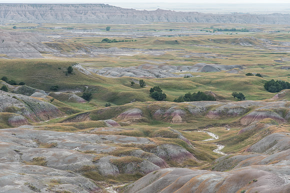 Badlands with Creek Water