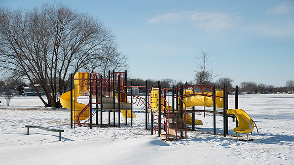 Playground Equipment in Winter