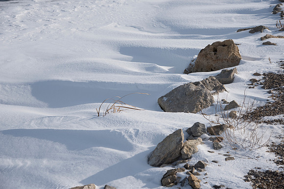 Snowdrift Rocks and Shadows