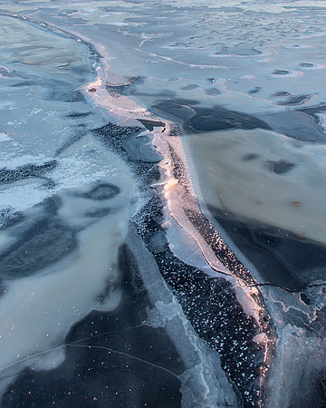 Crack in Lake Ice