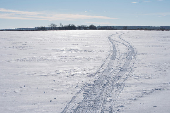 Snowmobile Track Lanscape