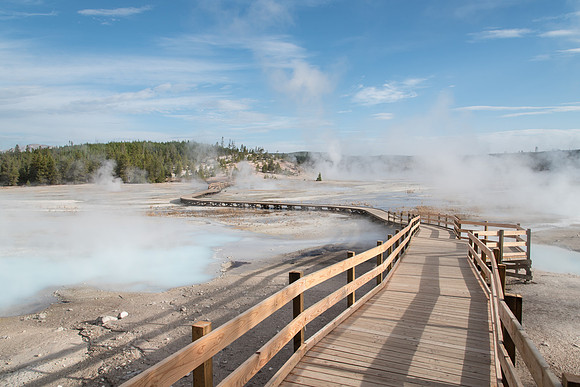 Boardwalk Norris Geyser Basin Yellowstone
